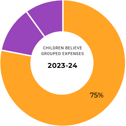 Ring diagram showing grouped expenses for 2021/2022